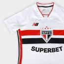 Camisa São Paulo I 26/27 Torcedor New Balance Feminina - Branco+Vermelho
